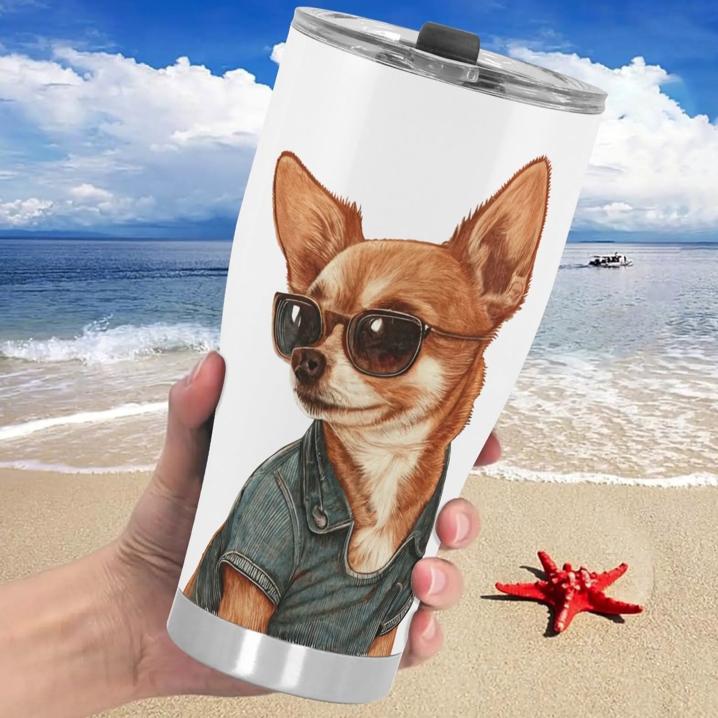 Fun Dog Stainless Steel Tumbler 30oz Printed Cup Gift