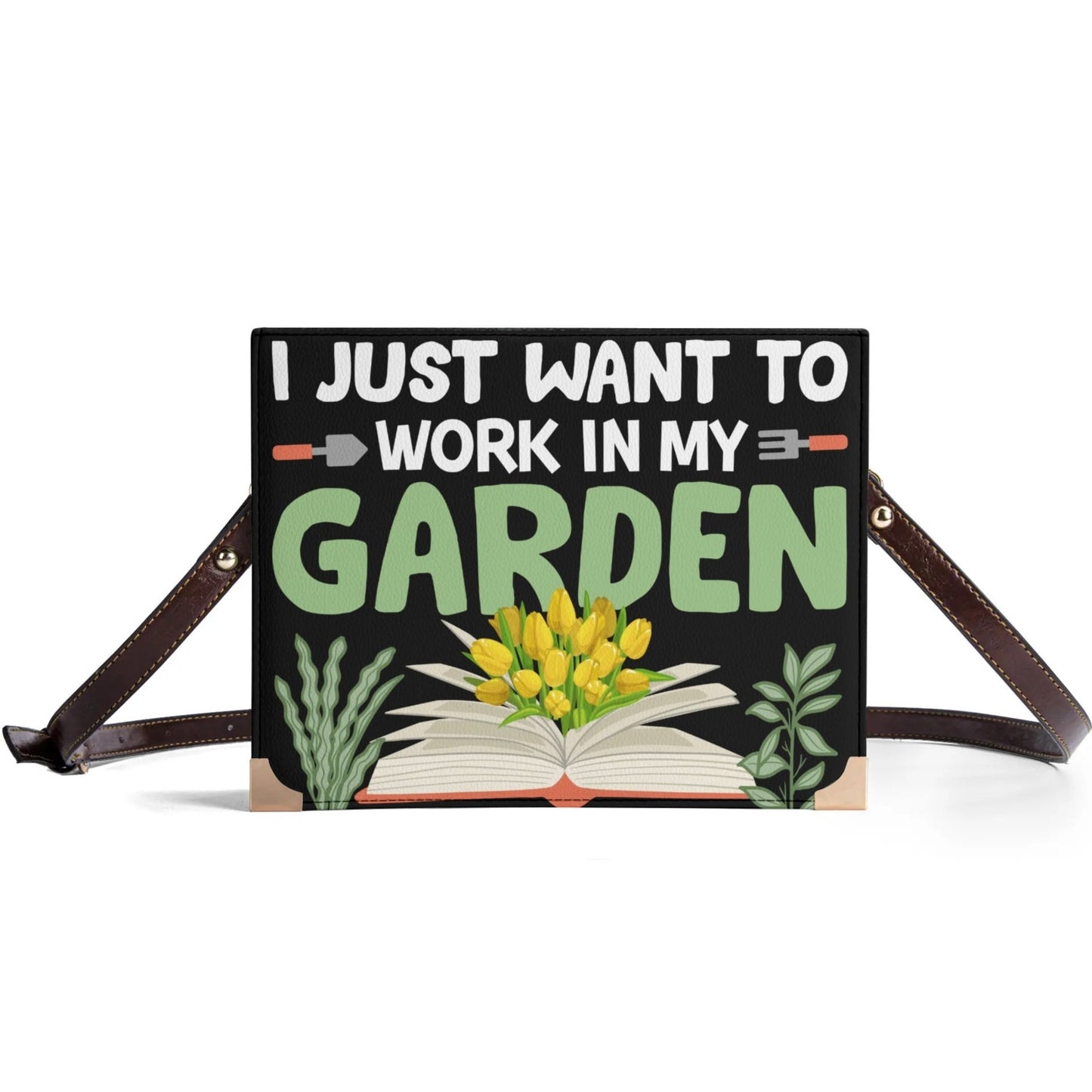 Gardening Book Lover Handbag Book Cover Crossbody Bag for Literary Lovers