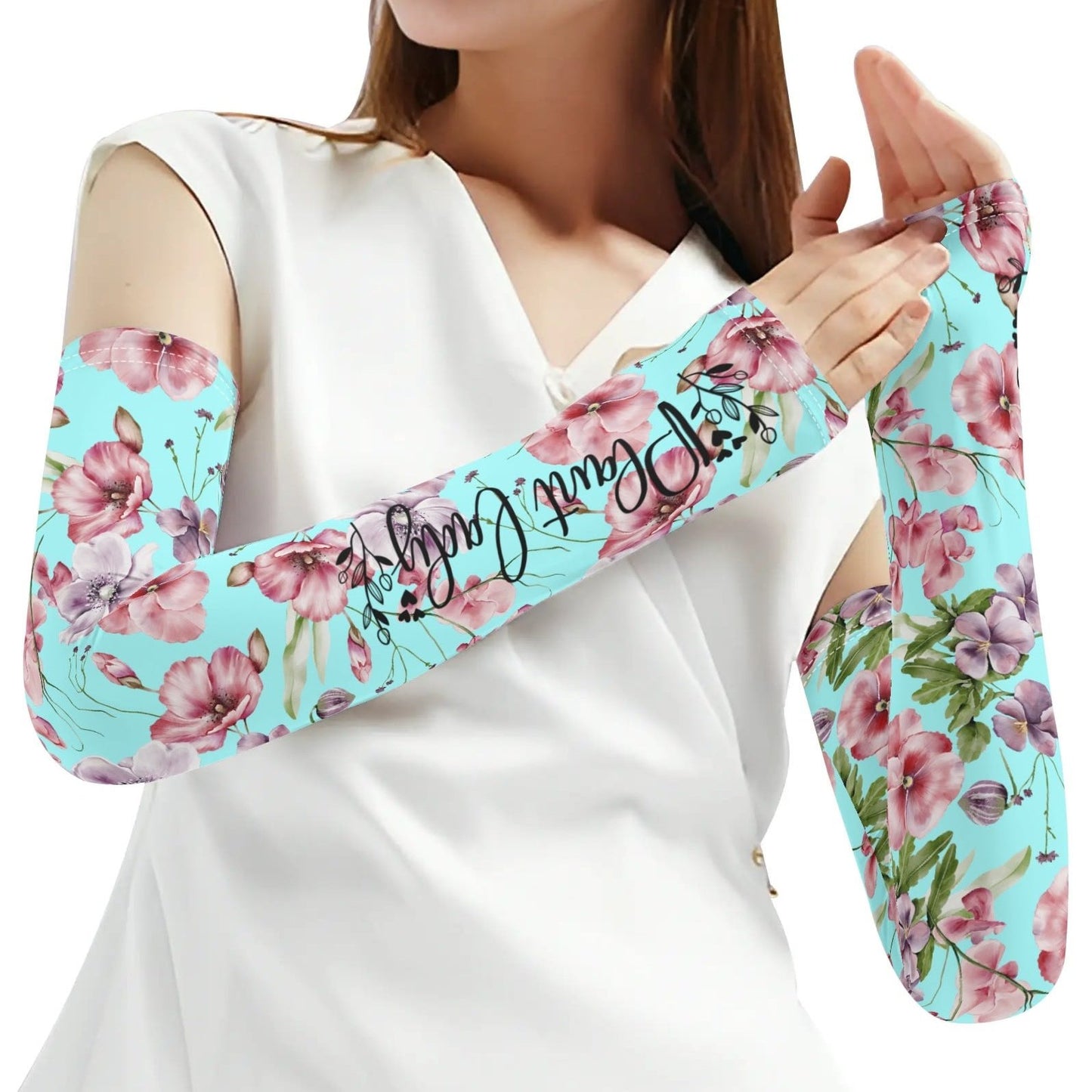 Flower Garden - Cooling Arm Sleeves Arm Cover for UV Sun Protection Gifts