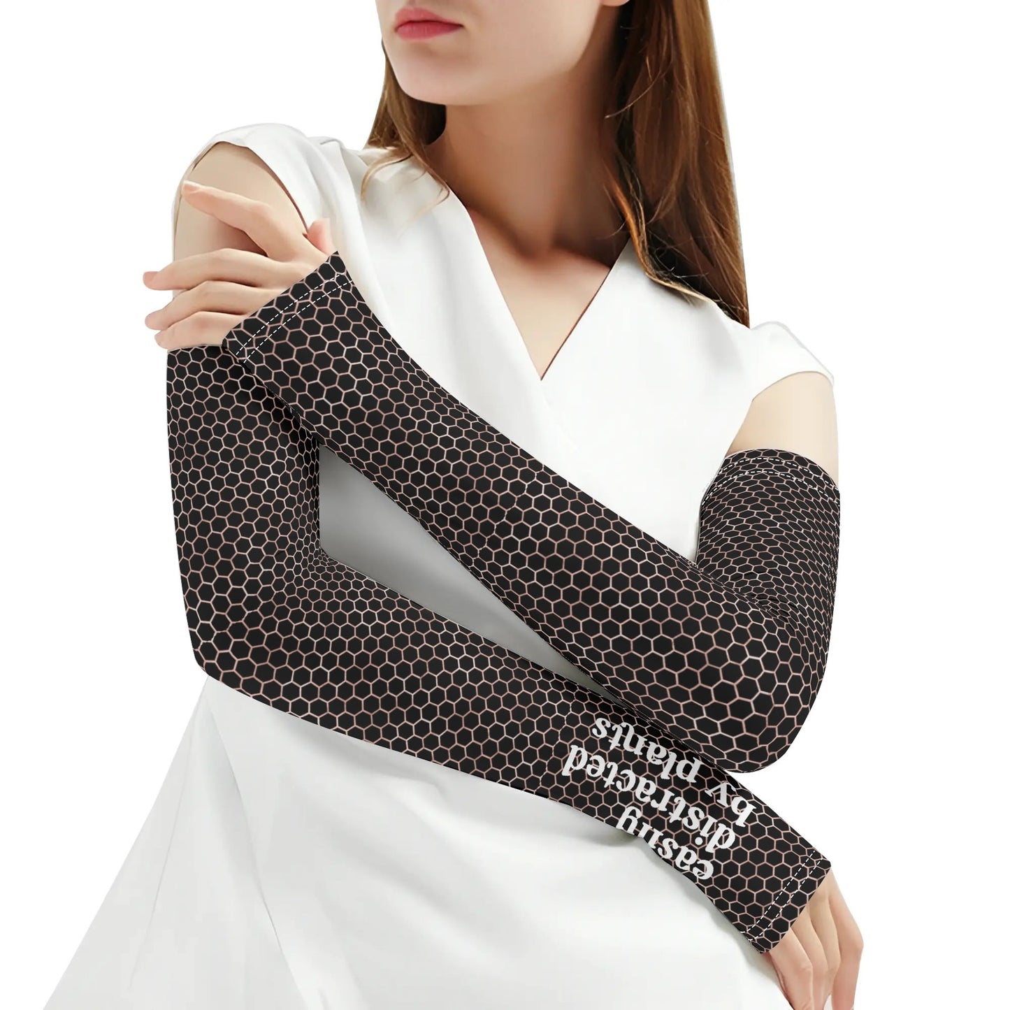 Easily Distracted By Plants - Cooling Arm Sleeves Arm Cover for UV Sun Protection Gifts