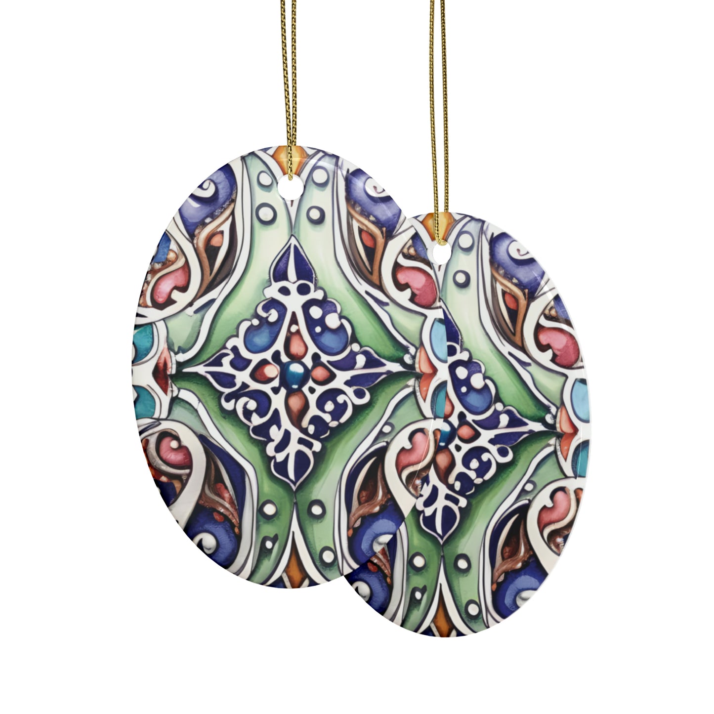 Multicolour Bead Flair Ceramic Christmas Ornaments (1pcs, 5pcs, 10pcs, 20pcs)