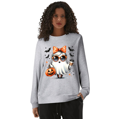 Boojie Halloween Ghost - Unisex Soft 100% Cotton Sweatshirt