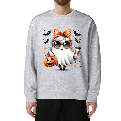 Boojie Halloween Ghost - Unisex Soft 100% Cotton Sweatshirt