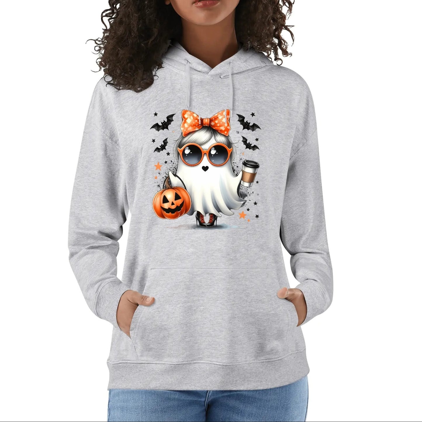 Boojie Halloween Ghost - Unisex Soft 100% Cotton Hoodie - Cute Spooky Season Essential