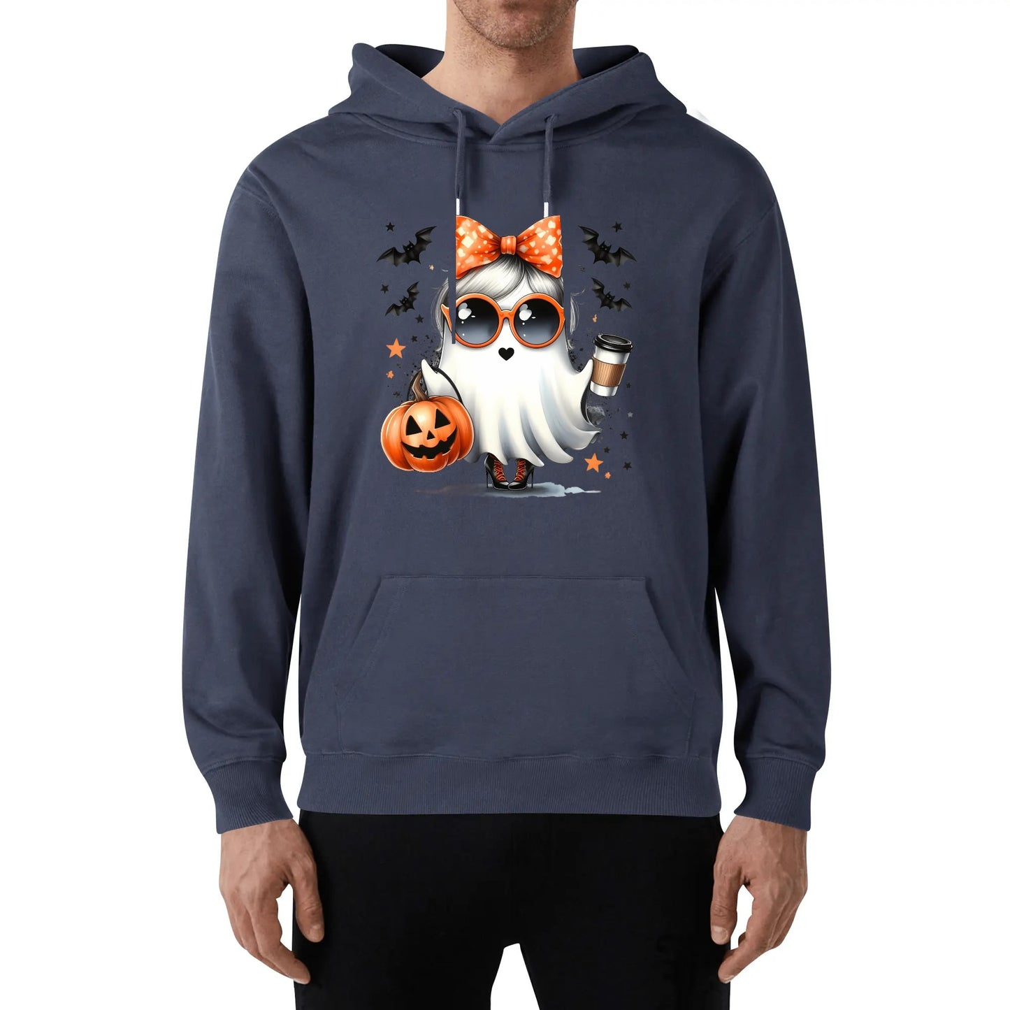 Boojie Halloween Ghost - Unisex Soft 100% Cotton Hoodie - Cute Spooky Season Essential