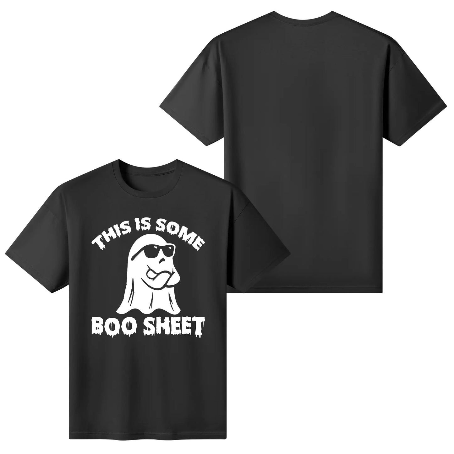 This Is Some Boo Sheet - Womens Super Soft 100% Cotton T-Shirts - Funny Halloween Ghost Tee