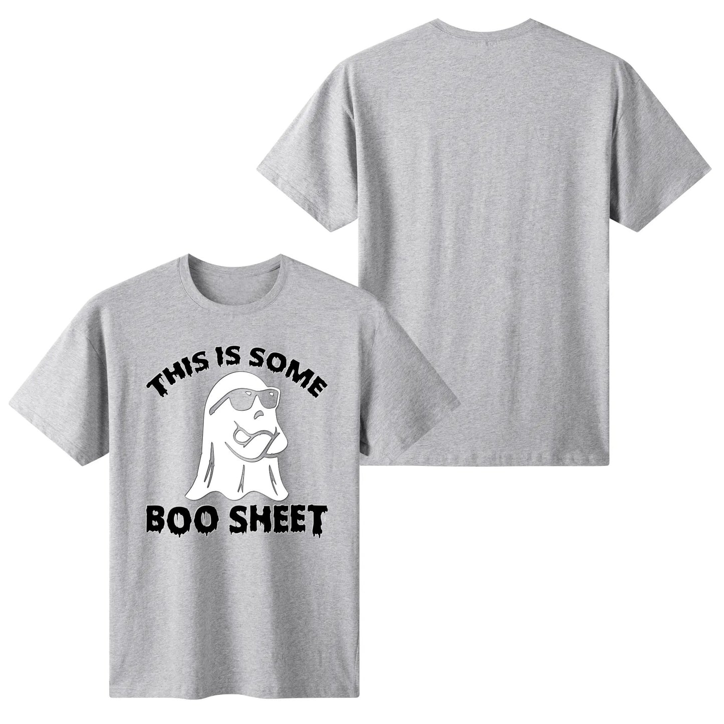 This Is Some Boo Sheet - Womens Super Soft 100% Cotton T-Shirts - Funny Halloween Ghost Tee