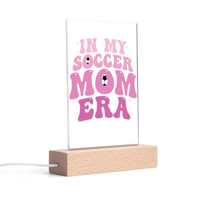 Mom Life - LED Acrylic Night Light and Wooden Base Table Décor