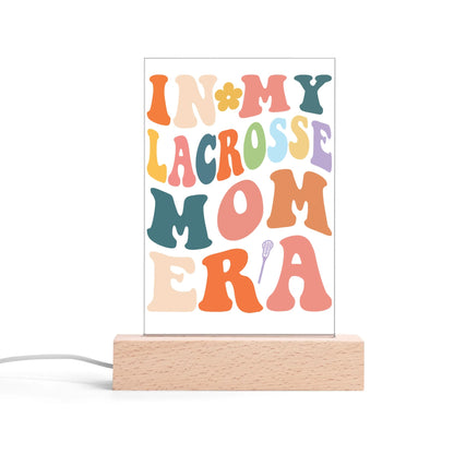 Mom Life - LED Acrylic Night Light and Wooden Base Table Décor