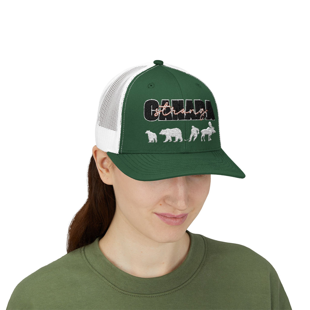 Canada Strong | Snapback Trucker Cap - White