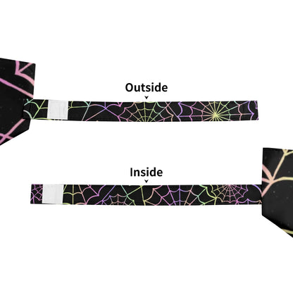 Neon Webs - Manual Folding Halloween Umbrella - Print on Outside