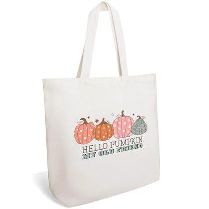 Hello Pumpkin My Old Friend - 100% Cotton Tote Bag (Single-sided Print)