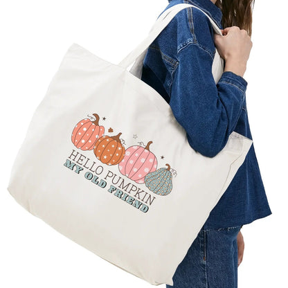 Hello Pumpkin My Old Friend - 100% Cotton Tote Bag (Single-sided Print)