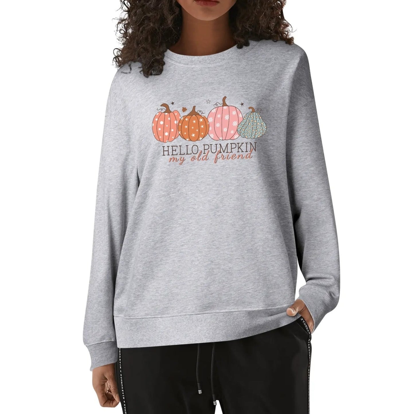 Hello Pumpkin My Old Friend - Unisex 100% Soft Cotton Sweatshirt - Celebrate Fall