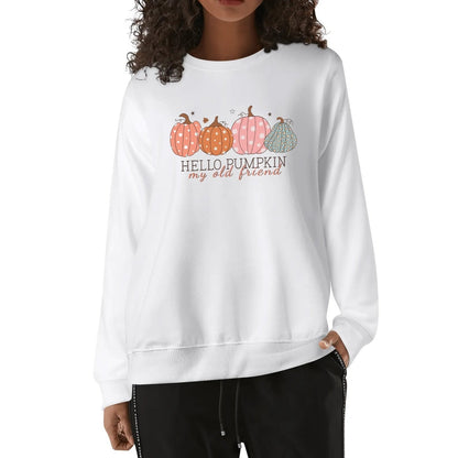 Hello Pumpkin My Old Friend - Unisex 100% Soft Cotton Sweatshirt - Celebrate Fall