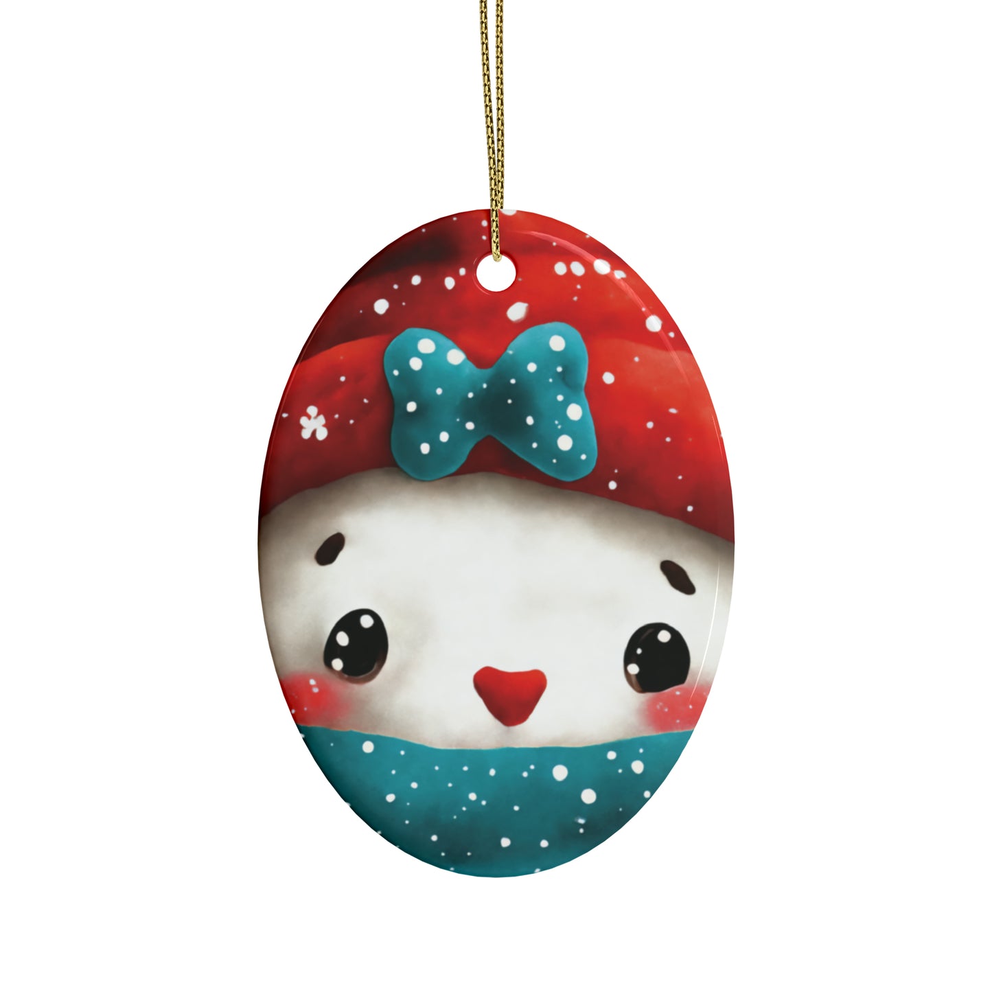 Woodland Creature | Ceramic Christmas Ornaments (1pcs, 5pcs, 10pcs, 20pcs) - Design 9