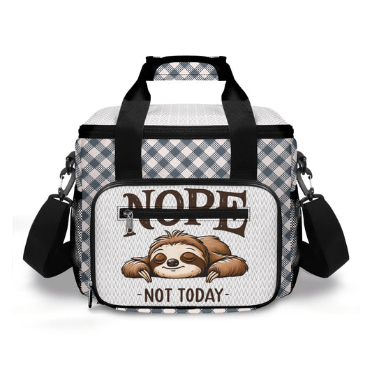 NOPE Not Today - Fun Sloth Insulated Picnic Bag Leakproof Cooler Bag Lunch Box