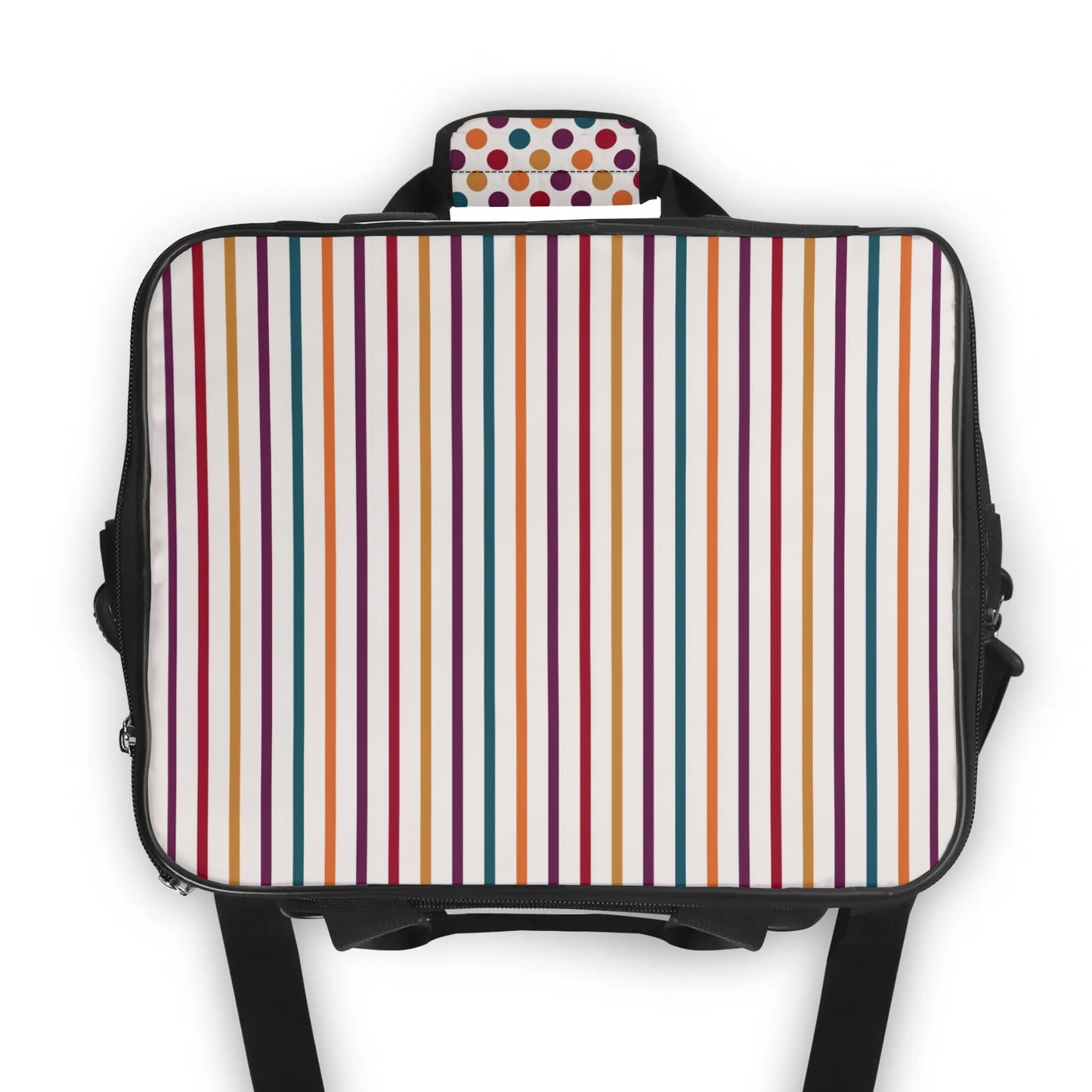 Fall Coloured Striped - Insulated Picnic Bag Leakproof Cooler Bag Lunch Box