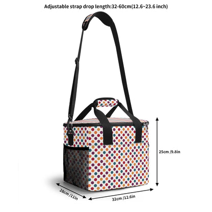 Fall Coloured Striped - Insulated Picnic Bag Leakproof Cooler Bag Lunch Box