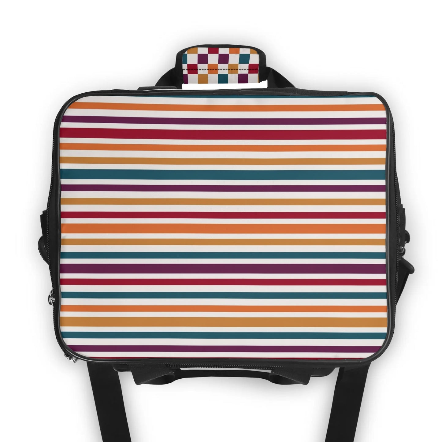 Fall Coloured Striped - Insulated Picnic Bag Leakproof Cooler Bag Lunch Box