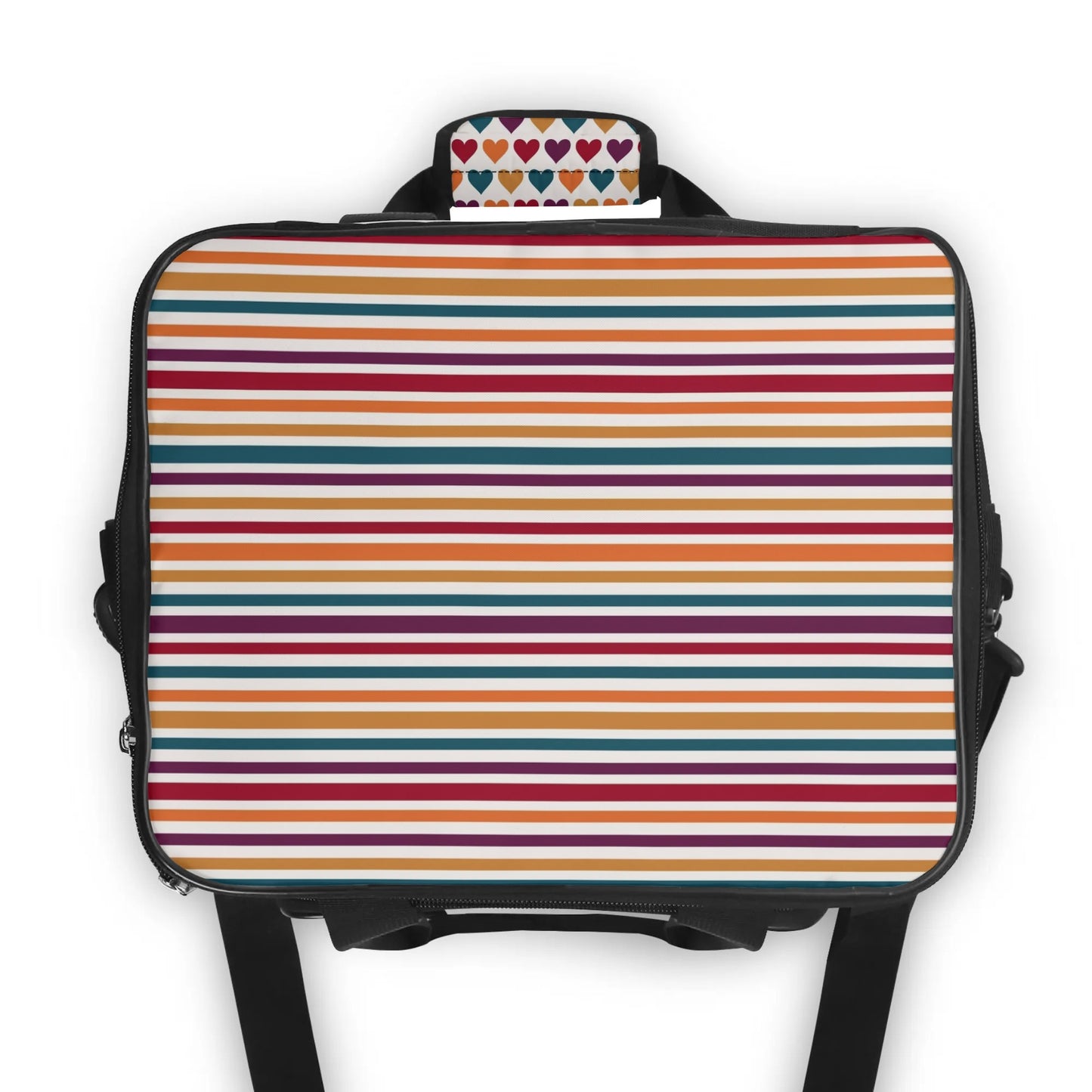 Fall Coloured Striped - Insulated Picnic Bag Leakproof Cooler Bag Lunch Box