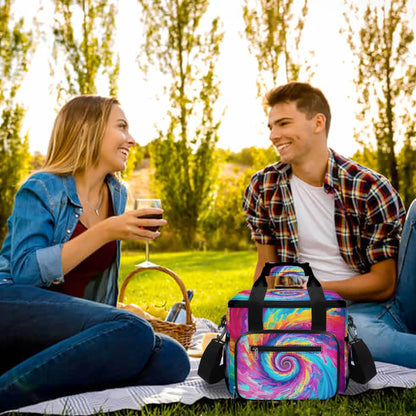 Rainbow Tie-Dye - Insulated Picnic Bag Leakproof Cooler Bag Lunch Box