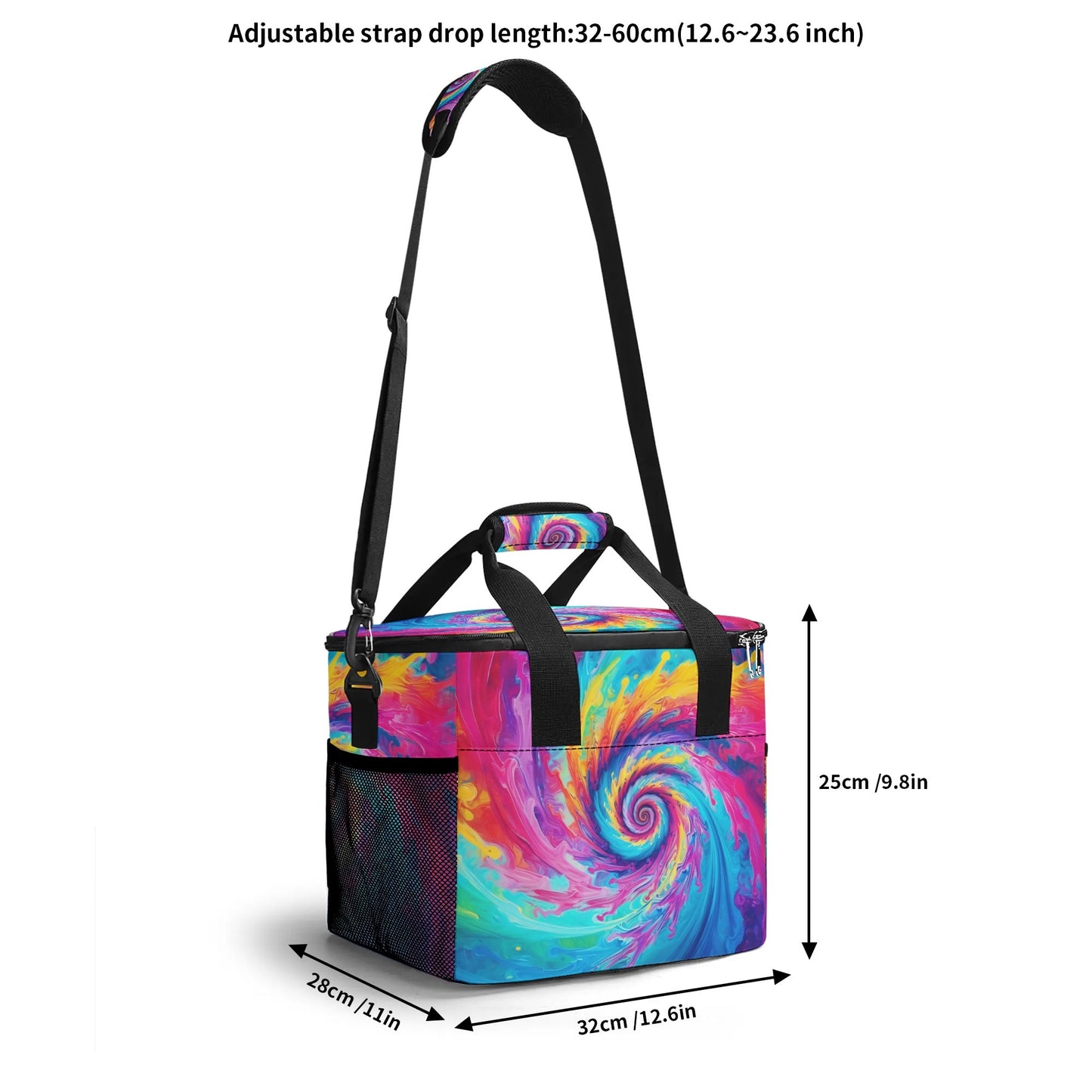 Rainbow Tie-Dye - Insulated Picnic Bag Leakproof Cooler Bag Lunch Box