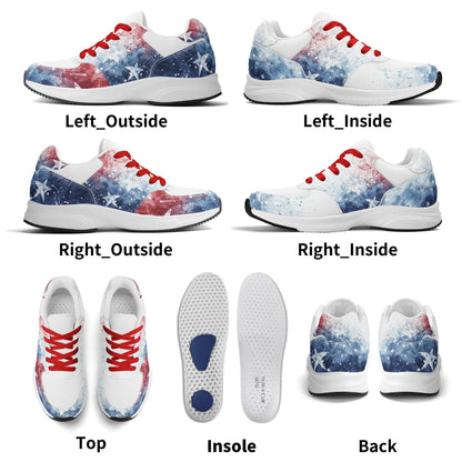 USA Abstract Runners - Adult Lightweight Low Top Mesh and PU Athletic Fashion Shoes