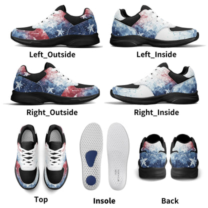 USA Abstract Runners - Adult Lightweight Low Top Mesh and PU Athletic Fashion Shoes