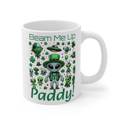 Beam Me Up Paddy! - Ceramic Mugs (11oz\15oz\20oz) for St. Patrick's Day Sci-fi Fun