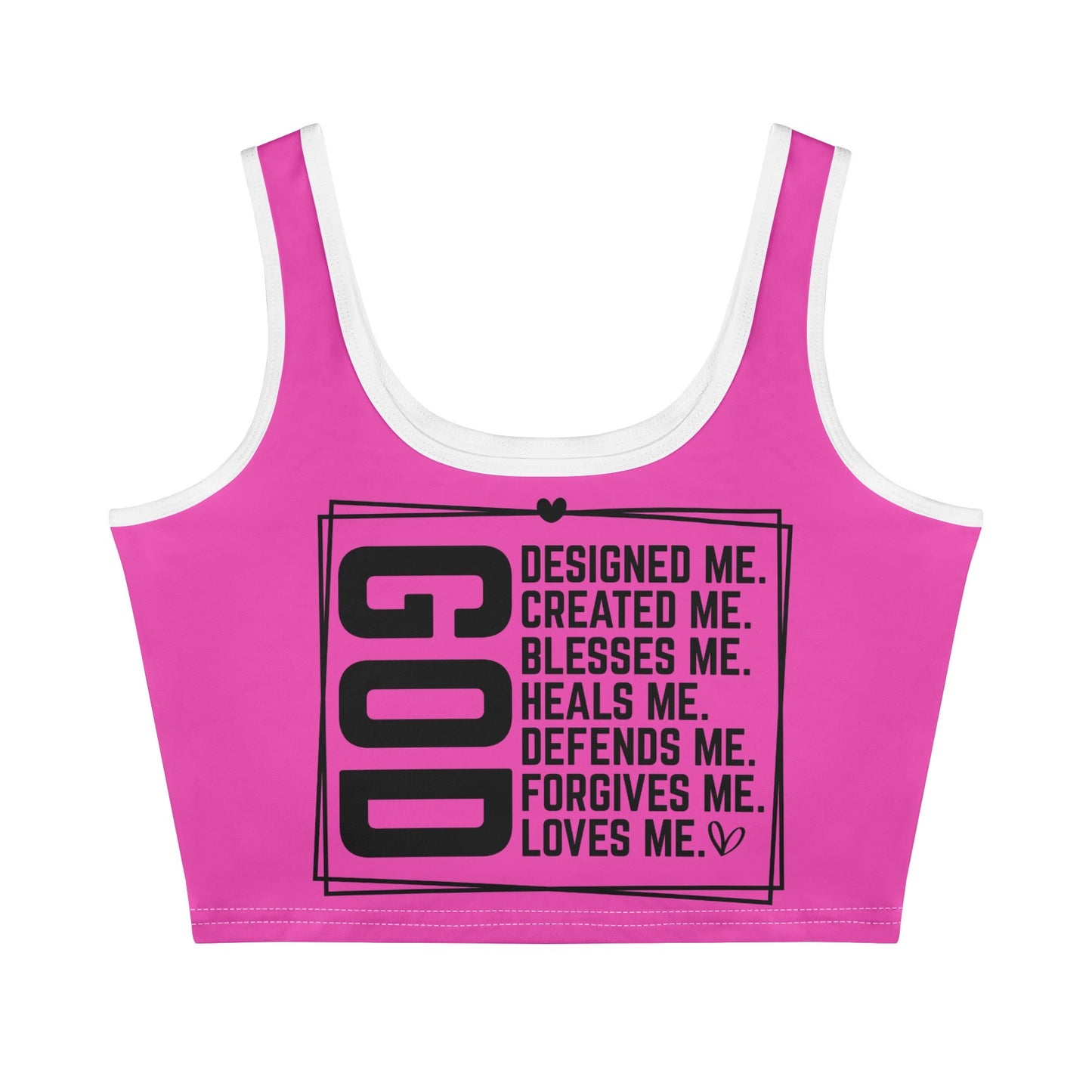 God Loves Me - Womens Summer Stretch Crop Tank Top