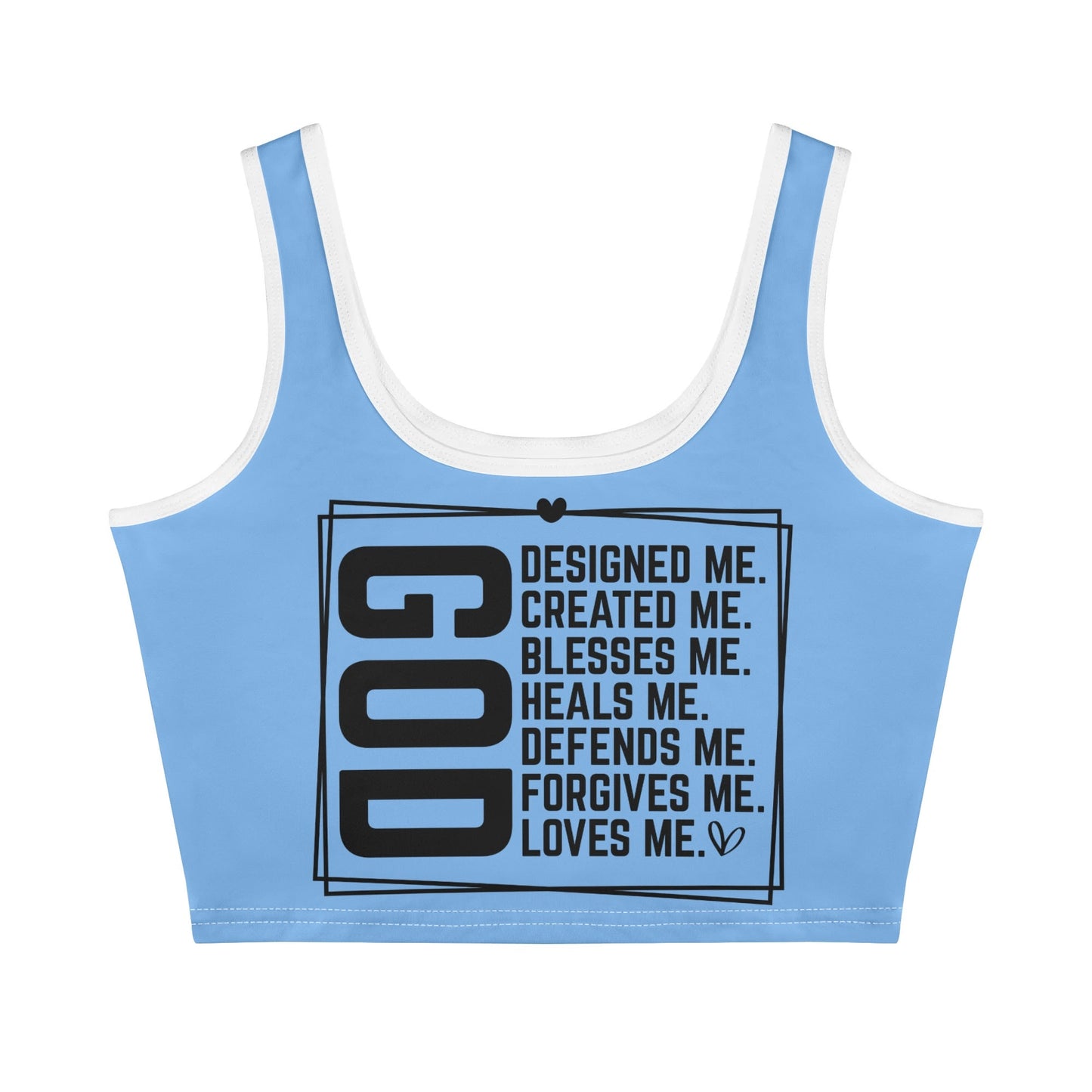 God Loves Me - Womens Summer Stretch Crop Tank Top