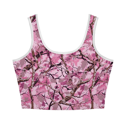 God Loves Me - Camo Back - Womens Summer Stretch Crop Tank Top