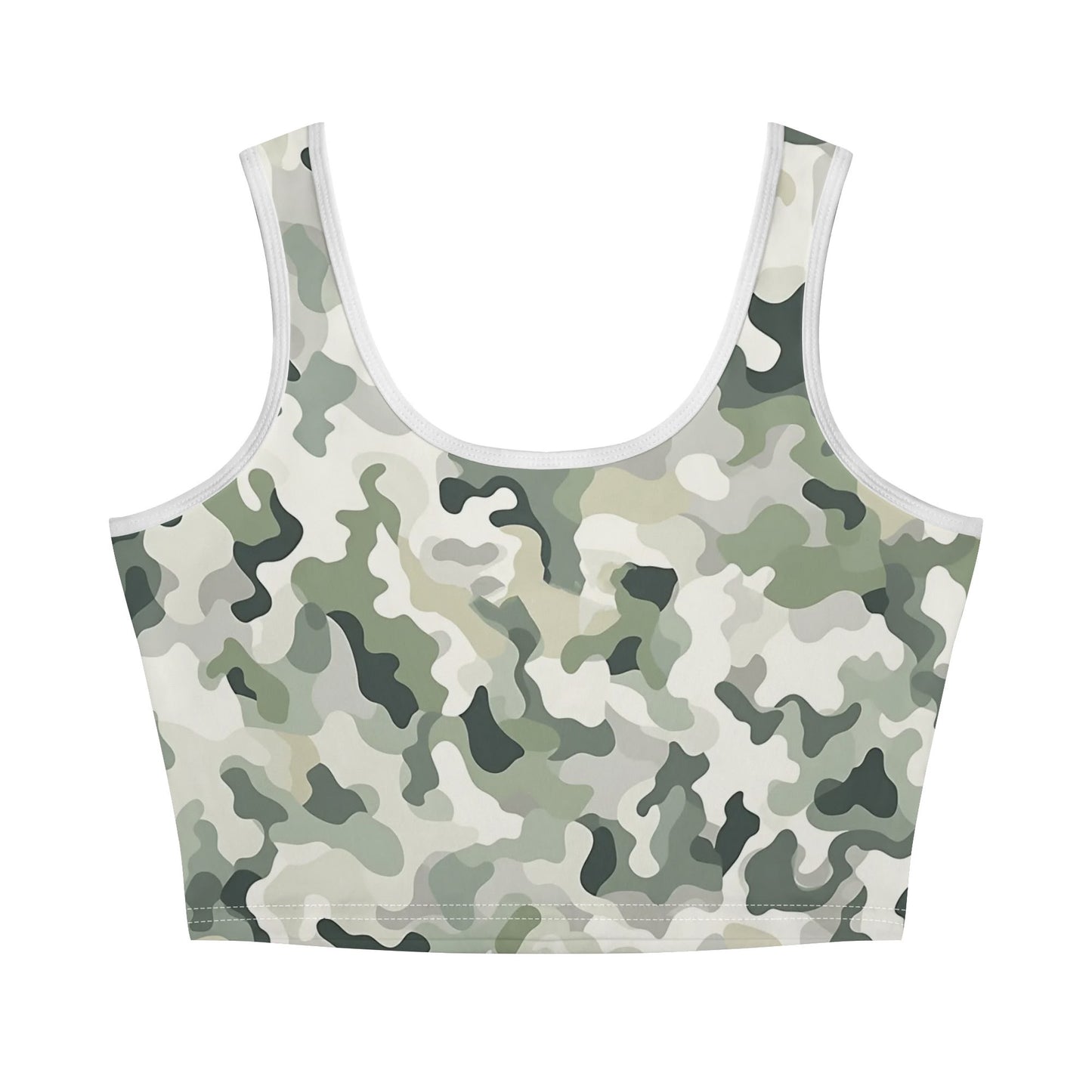 God Loves Me - Camo Back - Womens Summer Stretch Crop Tank Top