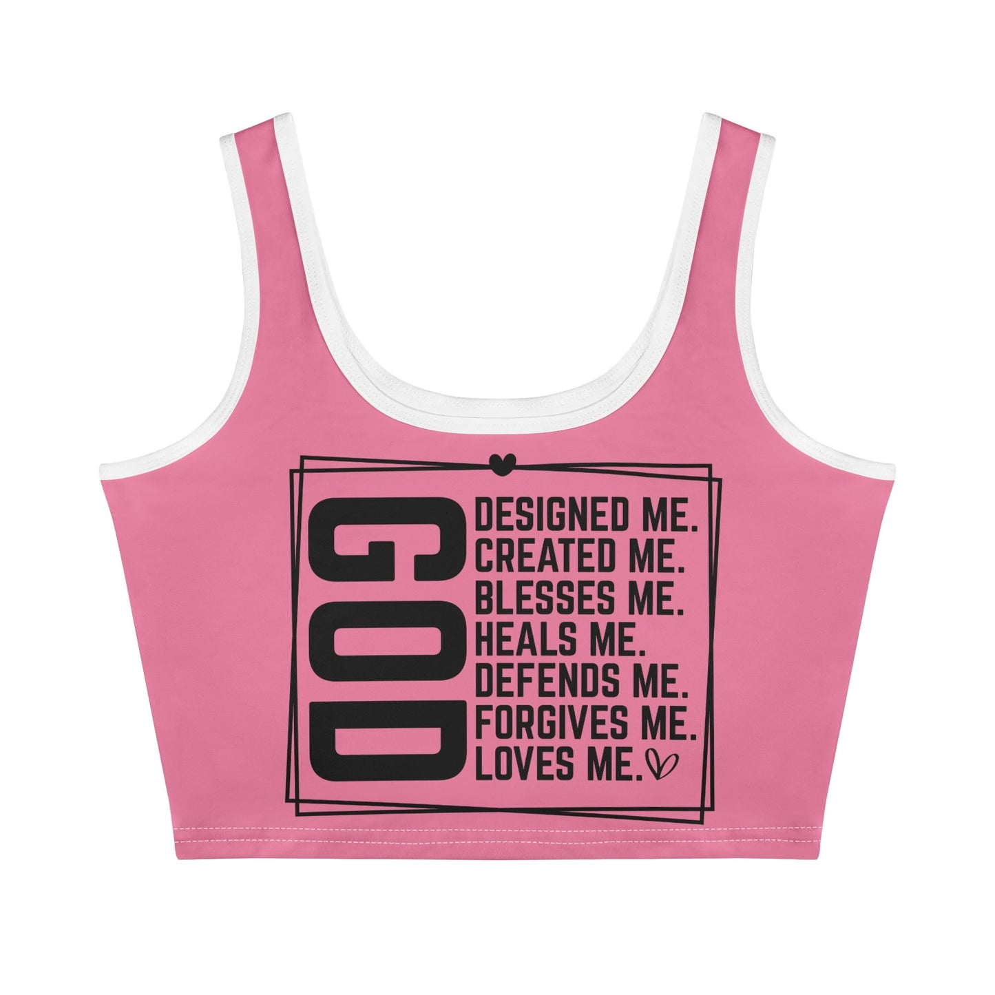 God Loves Me - Camo Back - Womens Summer Stretch Crop Tank Top