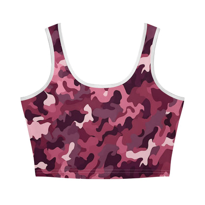 God Loves Me - Camo Back - Womens Summer Stretch Crop Tank Top