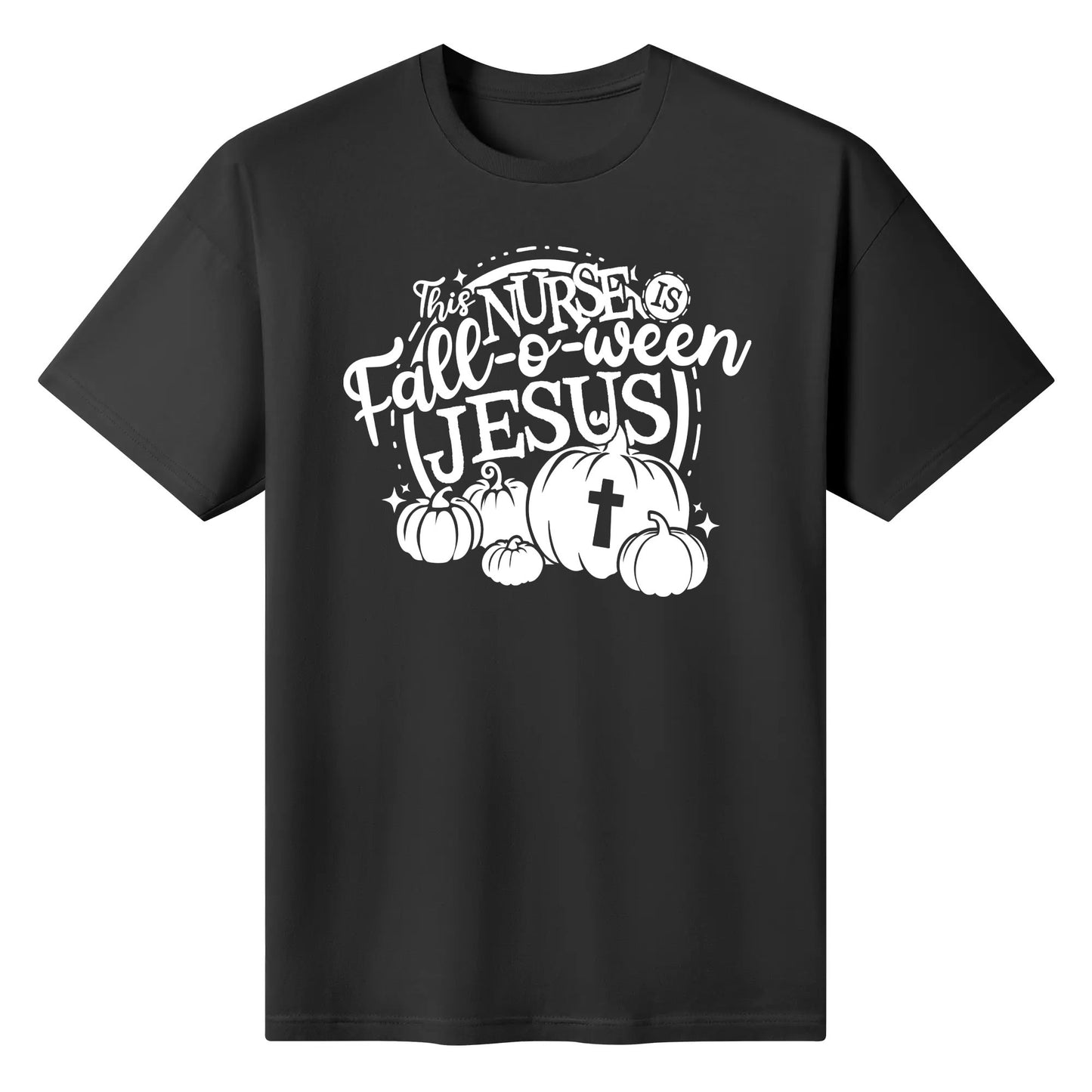 This Nurse FALL-o-ween Jesus - Womens Super Soft 100% Cotton T-Shirt