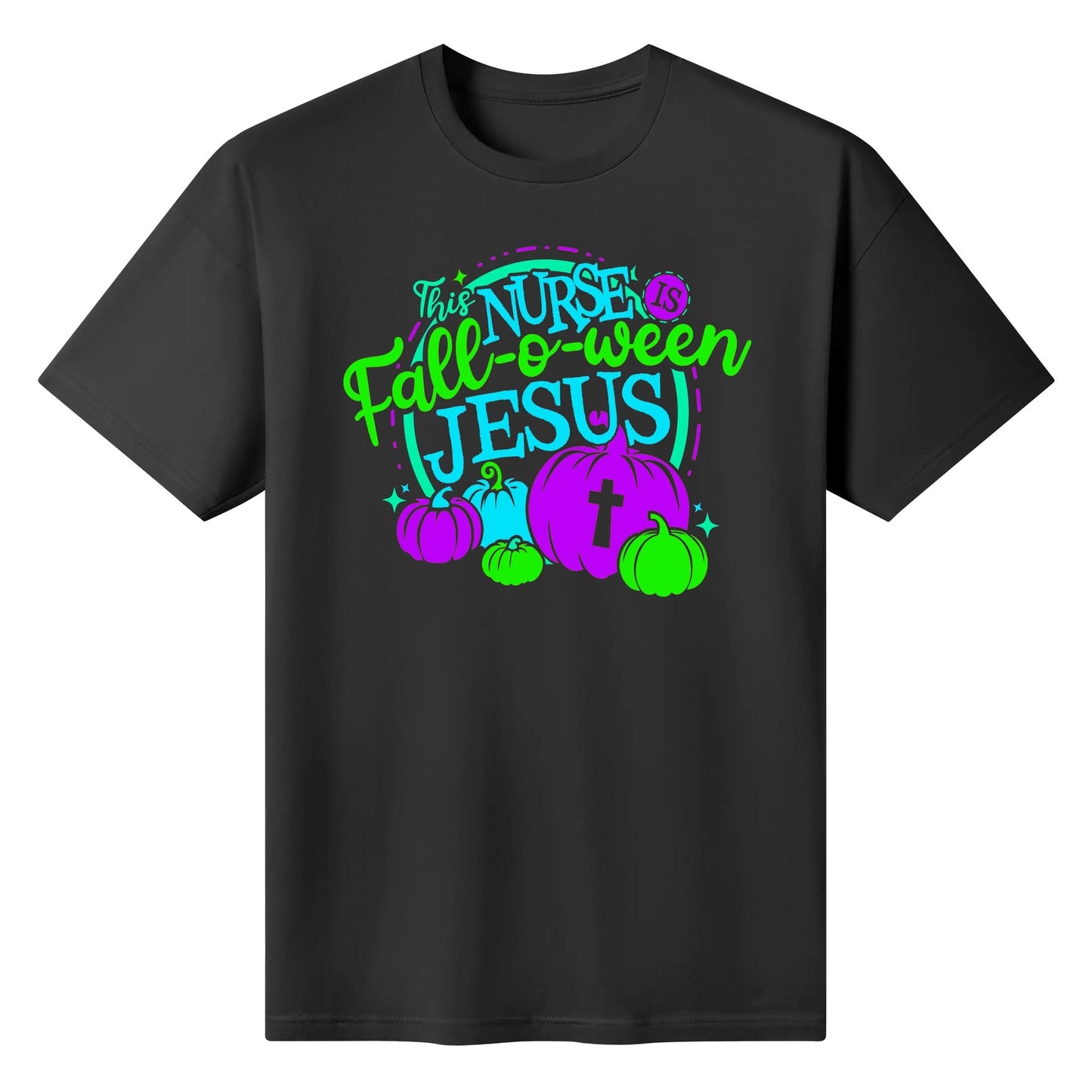 This Nurse FALL-o-ween Jesus - Womens Super Soft 100% Cotton T-Shirt