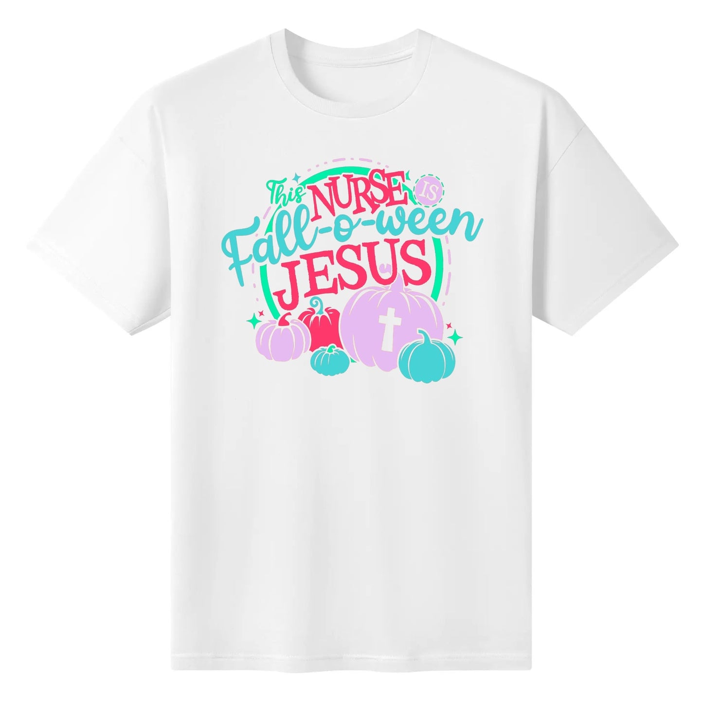 This Nurse FALL-o-ween Jesus - Womens Super Soft 100% Cotton T-Shirt