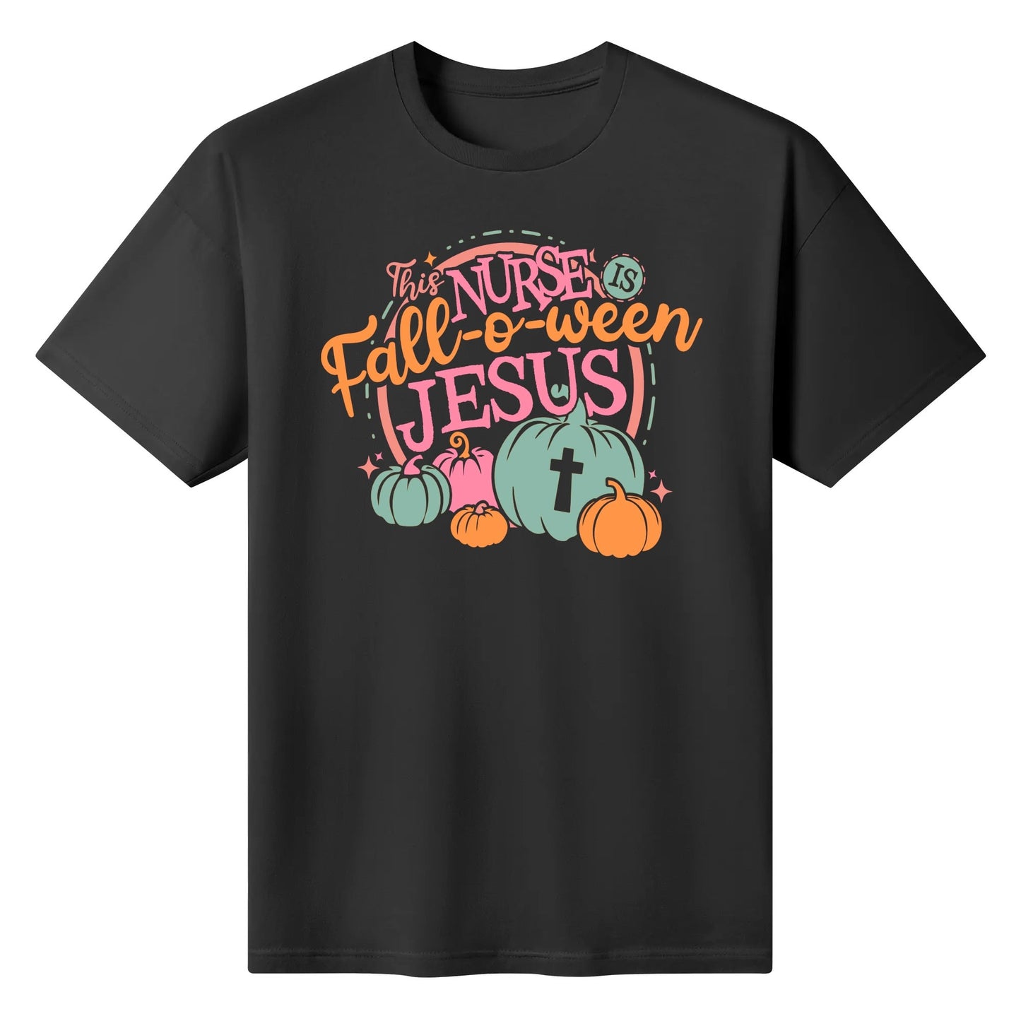 This Nurse FALL-o-ween Jesus - Womens Super Soft 100% Cotton T-Shirt