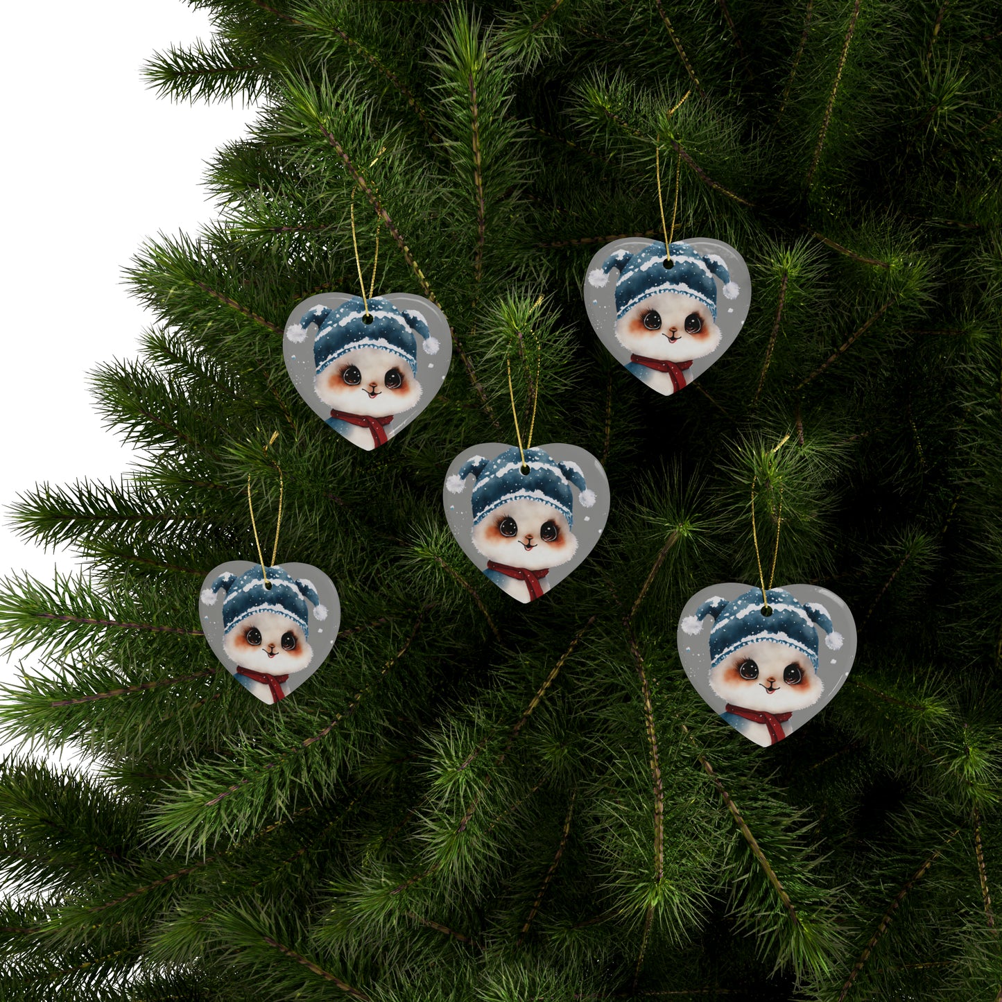 Woodland Creature | Ceramic Christmas Ornaments (1pcs, 5pcs, 10pcs, 20pcs) - 3