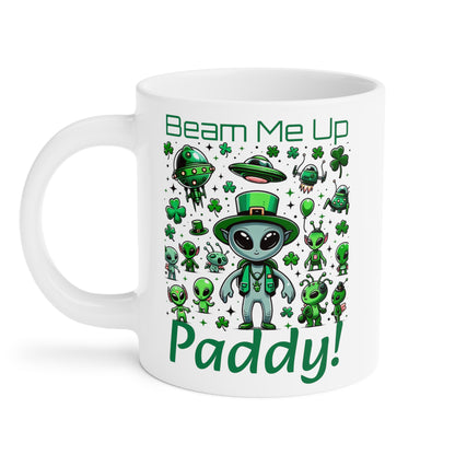 Beam Me Up Paddy! - Ceramic Mugs (11oz\15oz\20oz) for St. Patrick's Day Sci-fi Fun