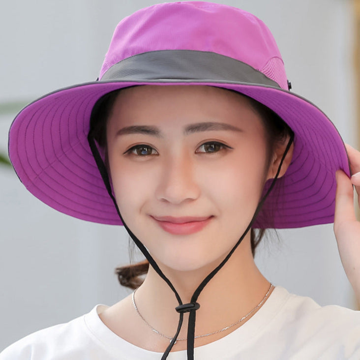 Purple Mountaineering Ponytail Hat