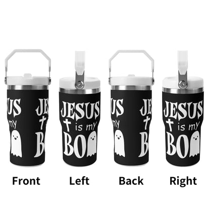 Jesus Is My Boo - 20oz Stainless Steel Water Bottle Coffee Mug Tumblers for Vehicle Cup Holders - Dishwasher Safe!