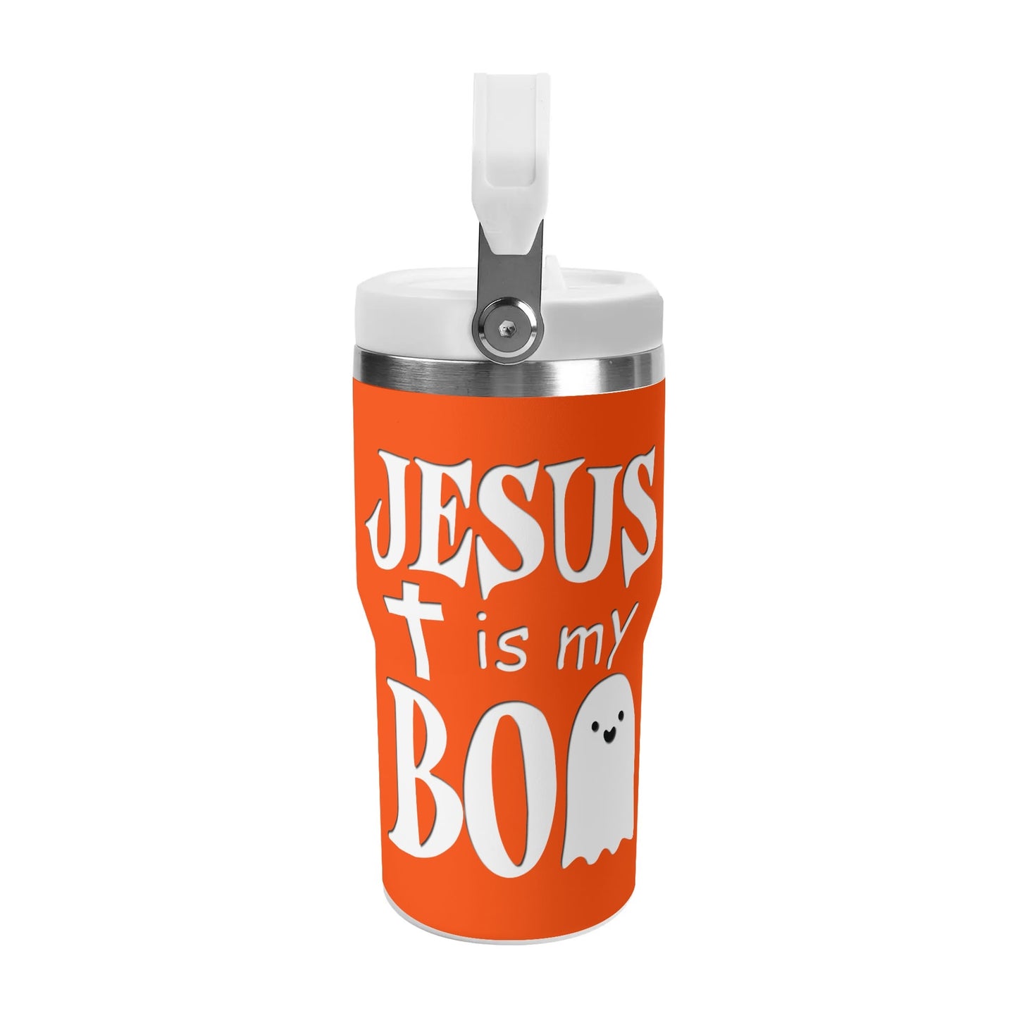 Jesus Is My Boo - 20oz Stainless Steel Water Bottle Coffee Mug Tumblers for Vehicle Cup Holders - Dishwasher Safe!