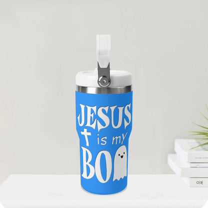 Jesus Is My Boo - 20oz Stainless Steel Water Bottle Coffee Mug Tumblers for Vehicle Cup Holders - Dishwasher Safe!