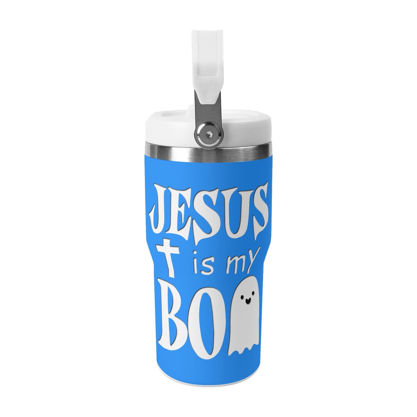 Jesus Is My Boo - 20oz Stainless Steel Water Bottle Coffee Mug Tumblers for Vehicle Cup Holders - Dishwasher Safe!