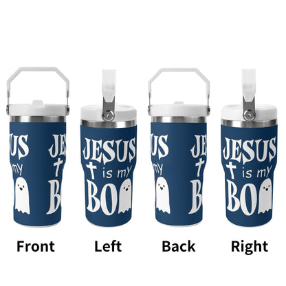 Jesus Is My Boo - 20oz Stainless Steel Water Bottle Coffee Mug Tumblers for Vehicle Cup Holders - Dishwasher Safe!