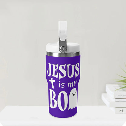 Jesus Is My Boo - 20oz Stainless Steel Water Bottle Coffee Mug Tumblers for Vehicle Cup Holders - Dishwasher Safe!