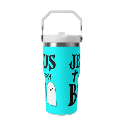 Jesus Is My Boo - 20oz Stainless Steel Water Bottle Coffee Mug Tumblers for Vehicle Cup Holders - Dishwasher Safe!